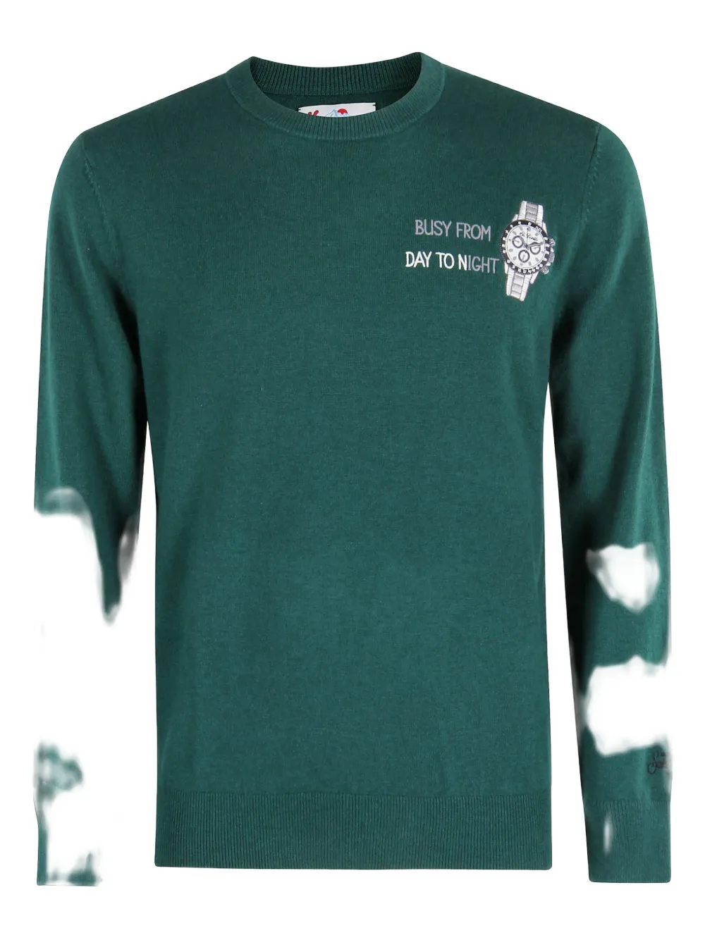 

Свитер с принтом цапли Mc2 Saint Barth, зеленый