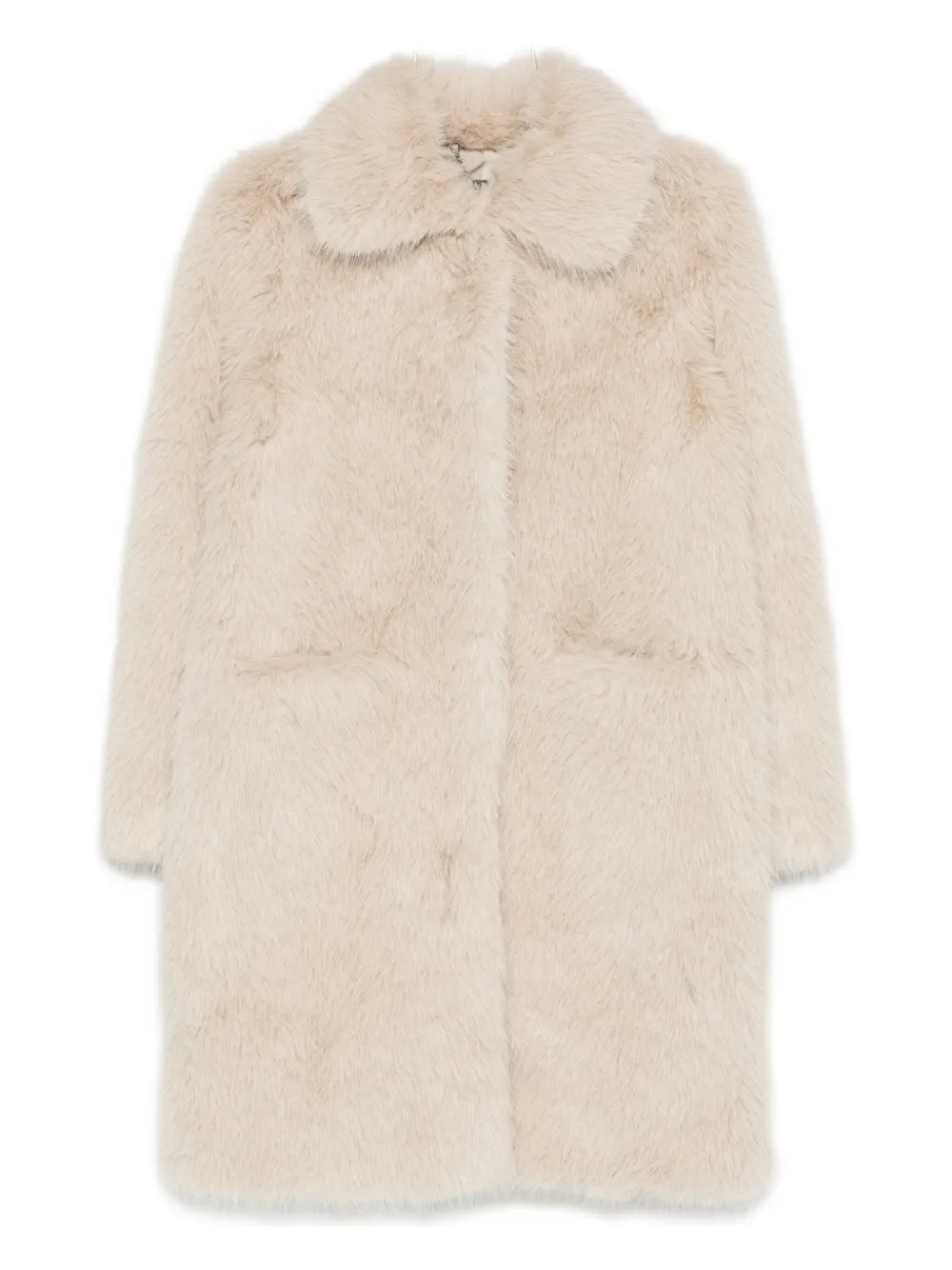 

Пальто из искусственного меха с отложным воротником Bomboogie, нейтральный