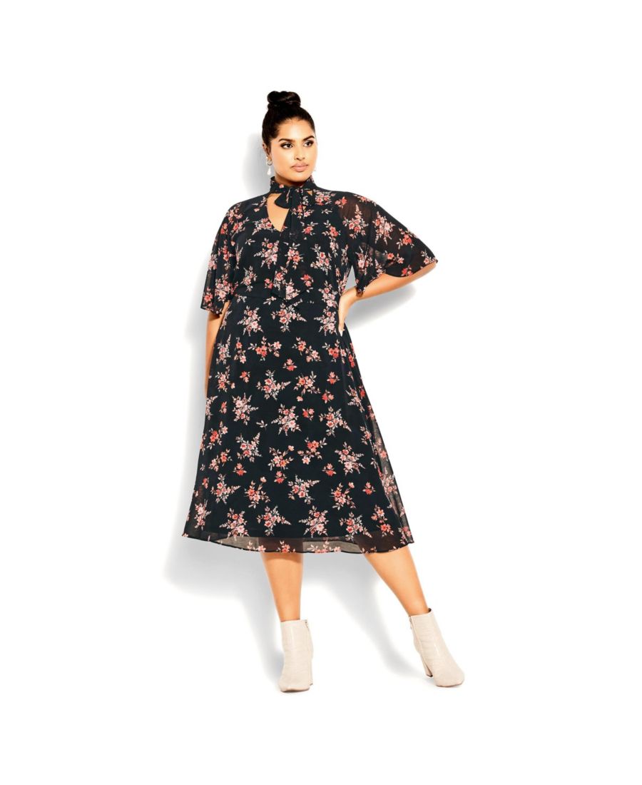 

Женское платье Alexandra больших размеров CITY CHIC, Black print