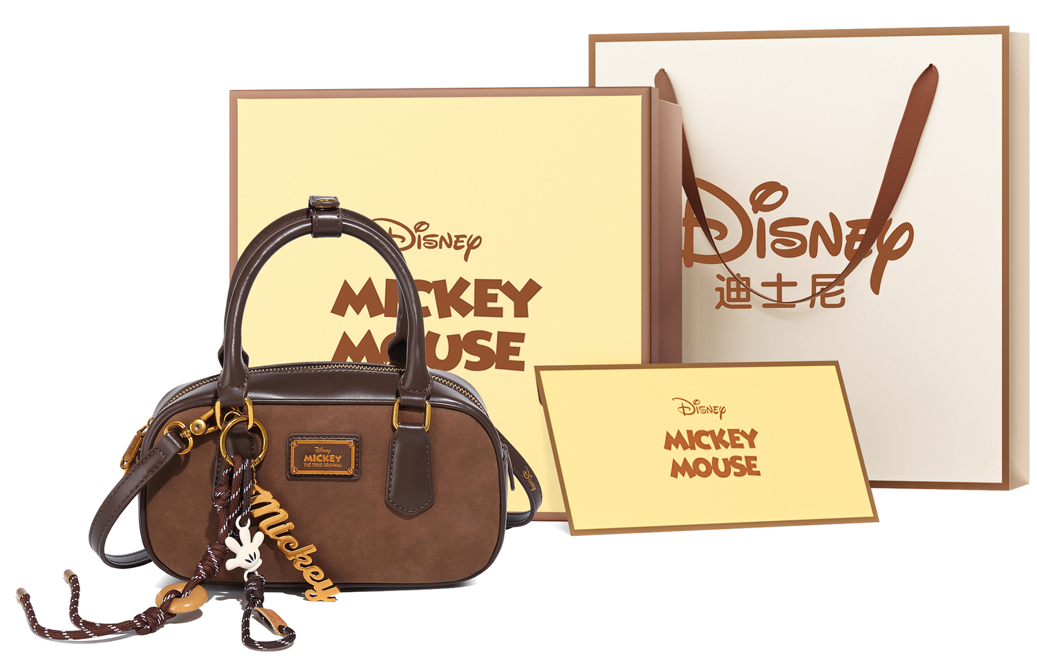 

Disney Женская кожаная сумка через плечо, Coffee+Exquisite Box