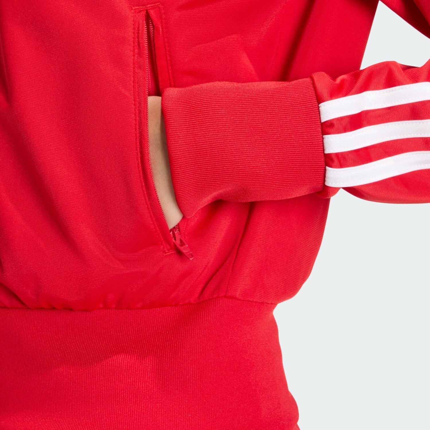 Adidas Originals Толстовка с молнией 'Firebird Classic' в красном цвете — фото 4