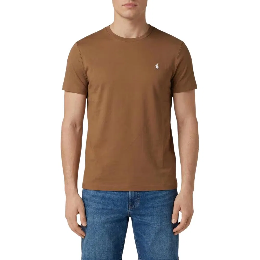 Футболка Polo Ralph Lauren коричневая — фото 4