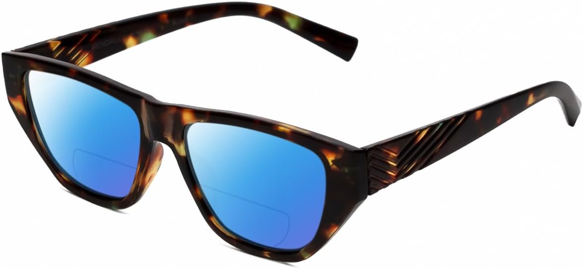 

Солнцезащитные очки Calabria K+K BLAKE прямоугольной формы с поляризацией и бифокальными линзами для чтения, модные дизайнерские солнцезащитные очки для чтения, Brown Demi Tortoise Havana/Blue Mirror Lens