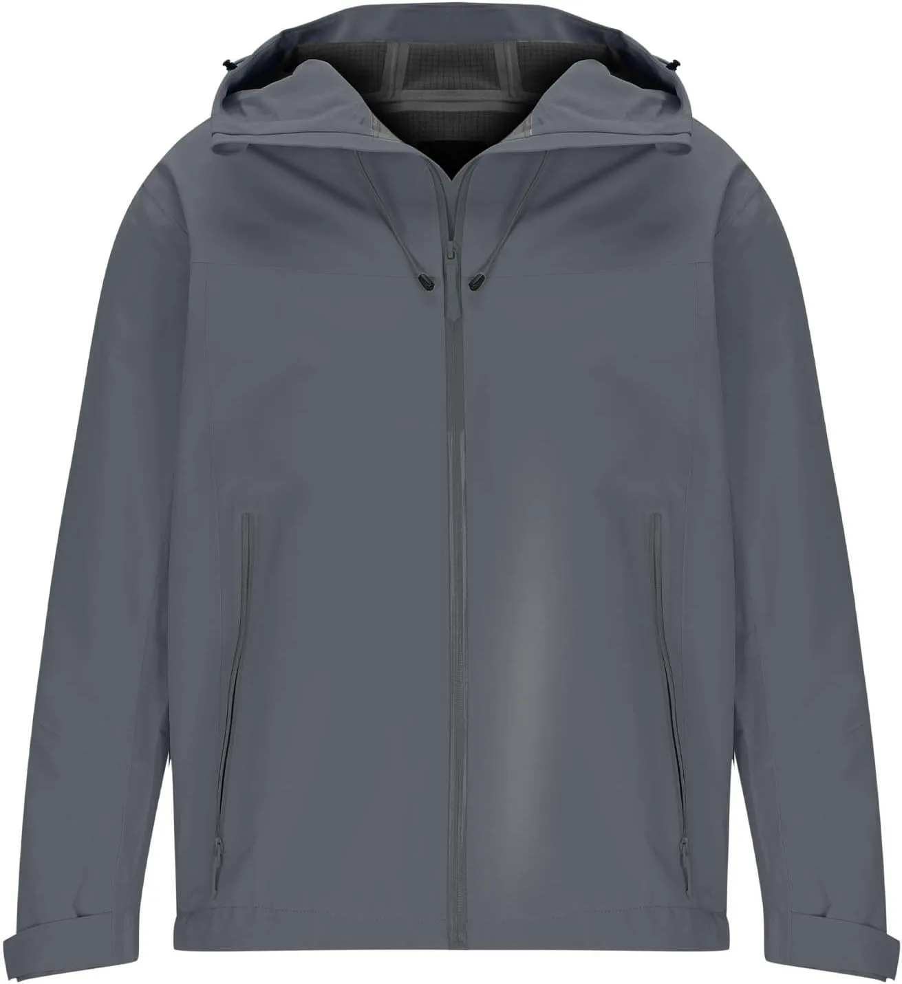 Мужская куртка с капюшоном Outdoor Waterproof Lightweight Packable Raincoat Utility Coat с карманом для походов и путешествий Generic, серый