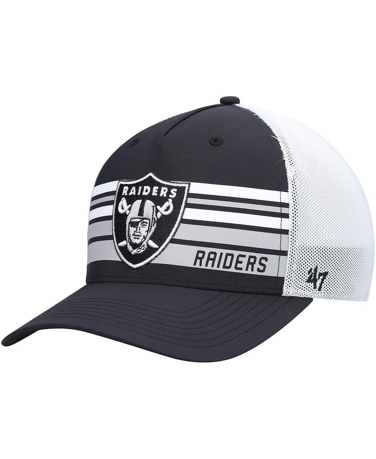 

Мужская черно-белая кепка Snapback Las Vegas Raiders Altitude II MVP Trucker '47 Brand