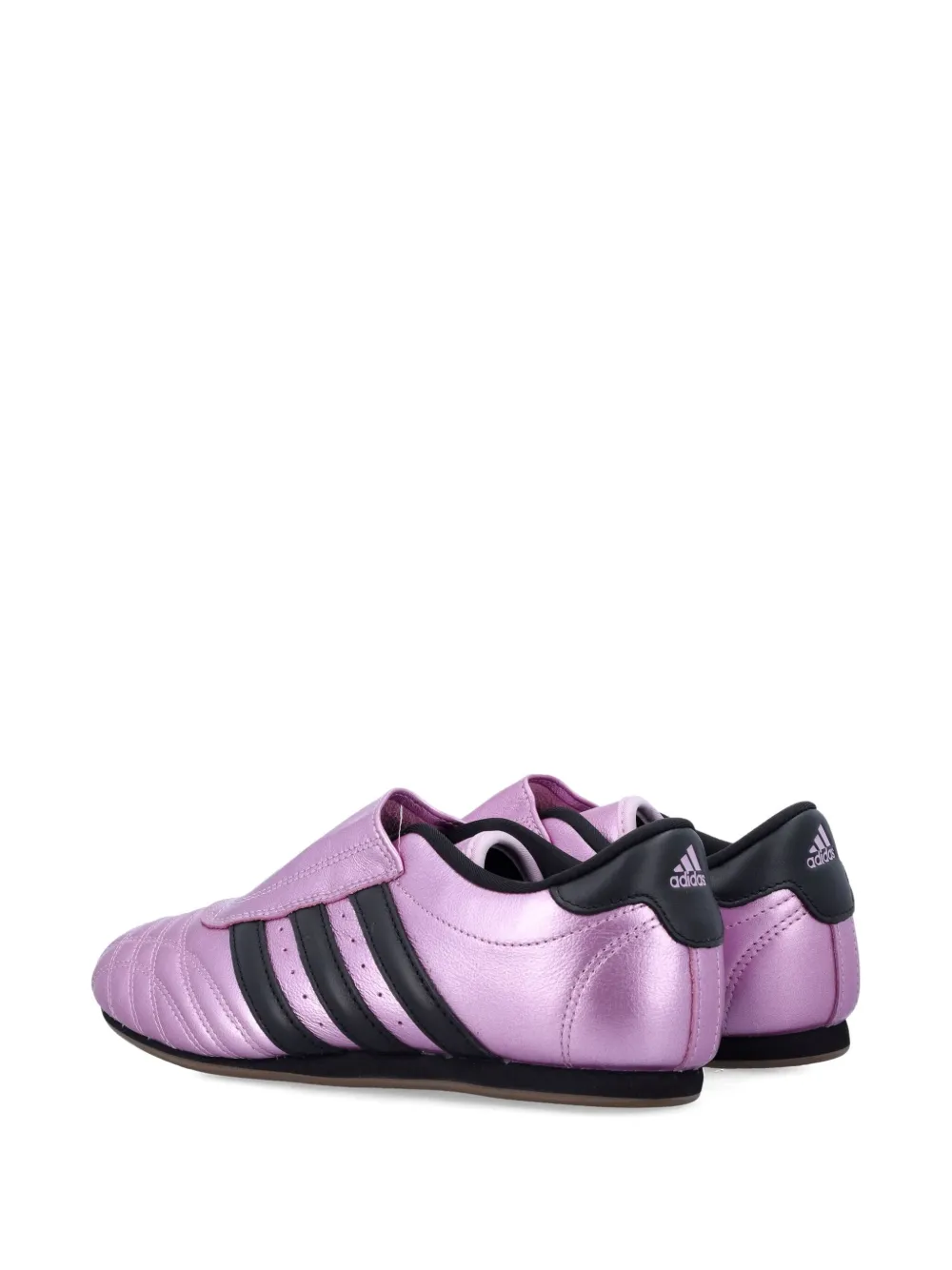 Кеды-слипоны с полосками в стиле тхэквондо Adidas, розовый — фото 4