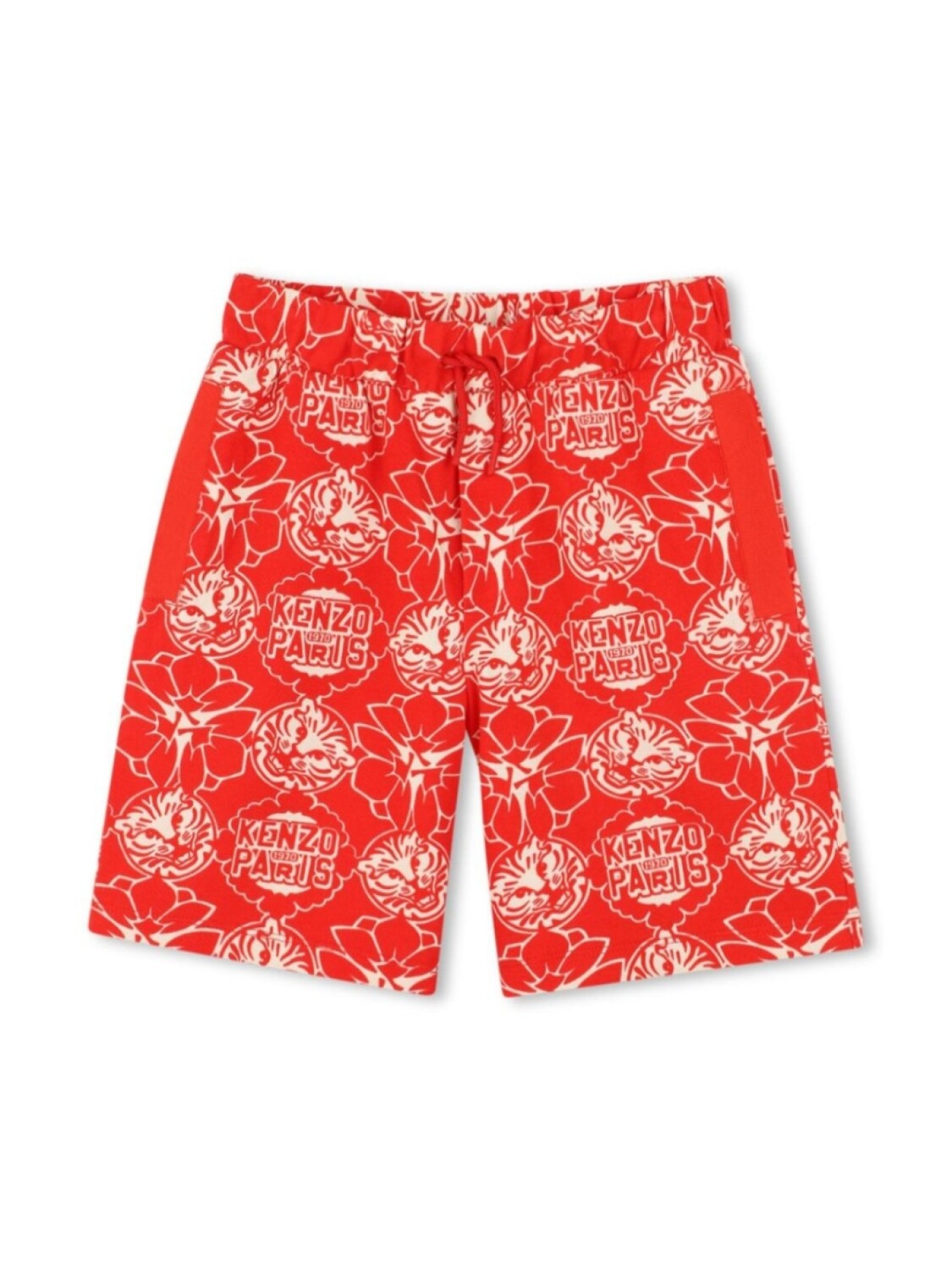 

Kenzo Kids шорты-бермуды с графичным принтом, красный
