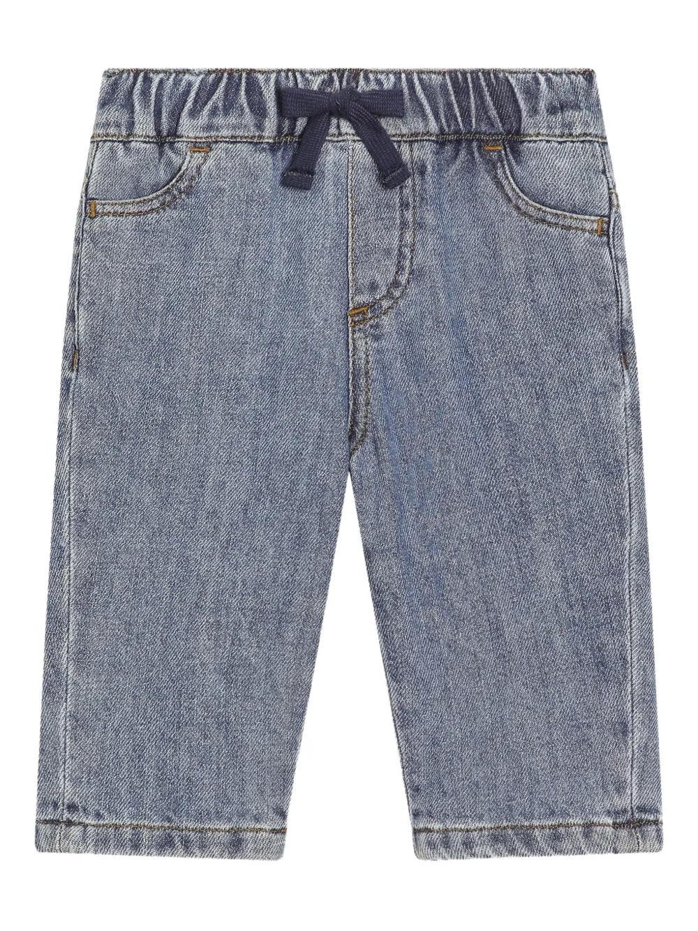 

Джинсы с вышитым логотипом Dolce & Gabbana Kids, синий