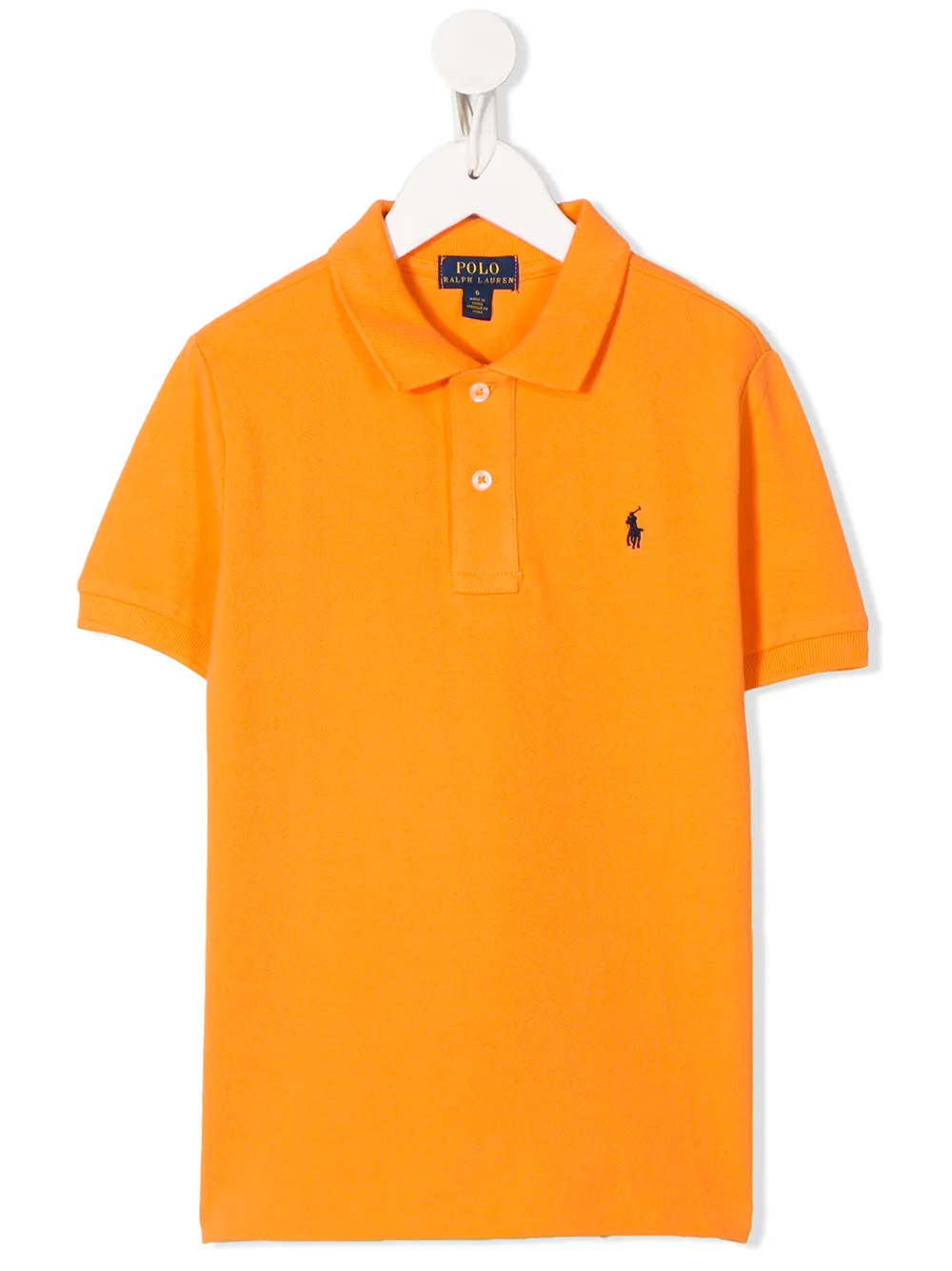 

Рубашка-поло с вышитым логотипом POLO RALPH LAUREN KIDS, оранжевый
