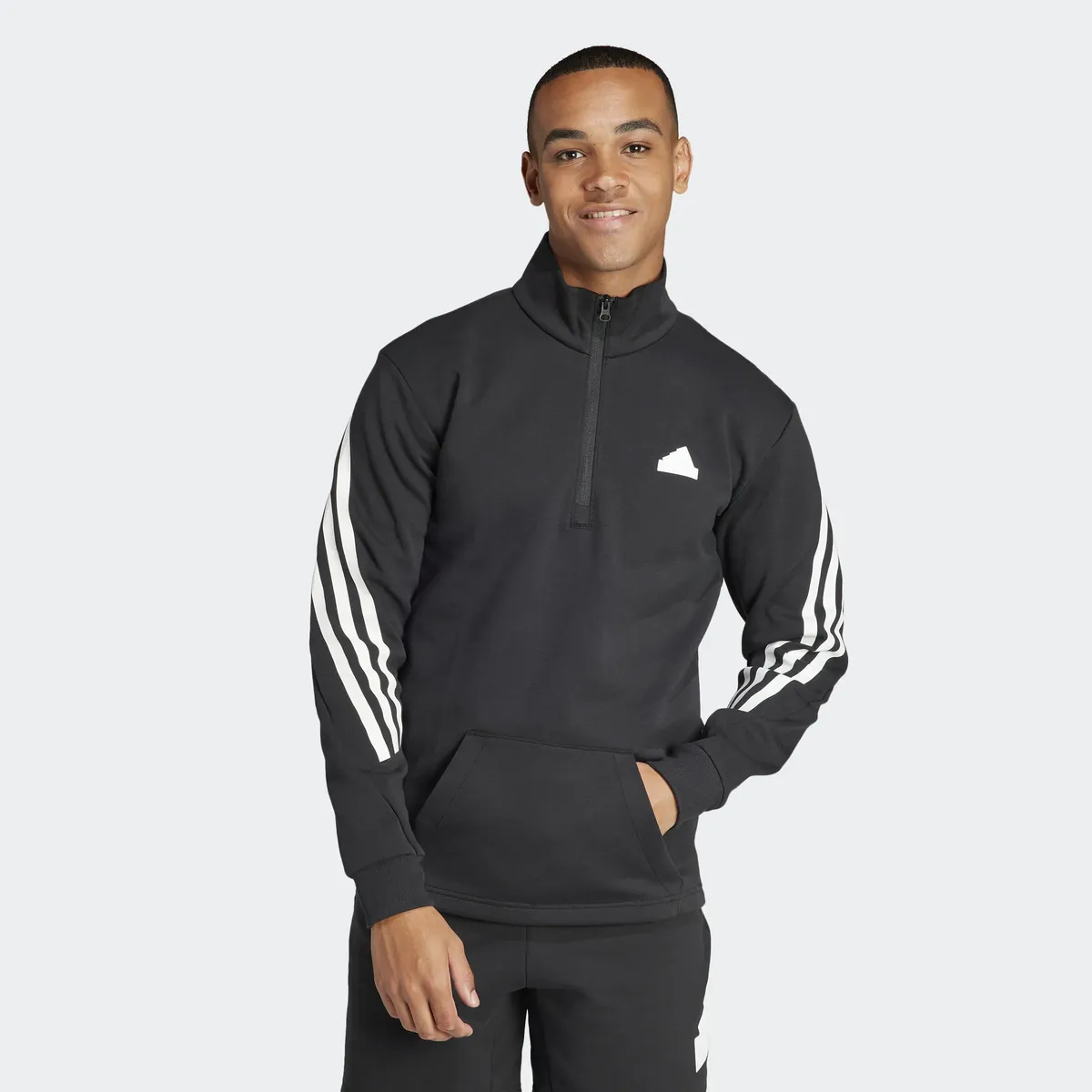 

Свитер с высоким воротником Adidas Sportswear "M FI 3S HALFZIP", черный