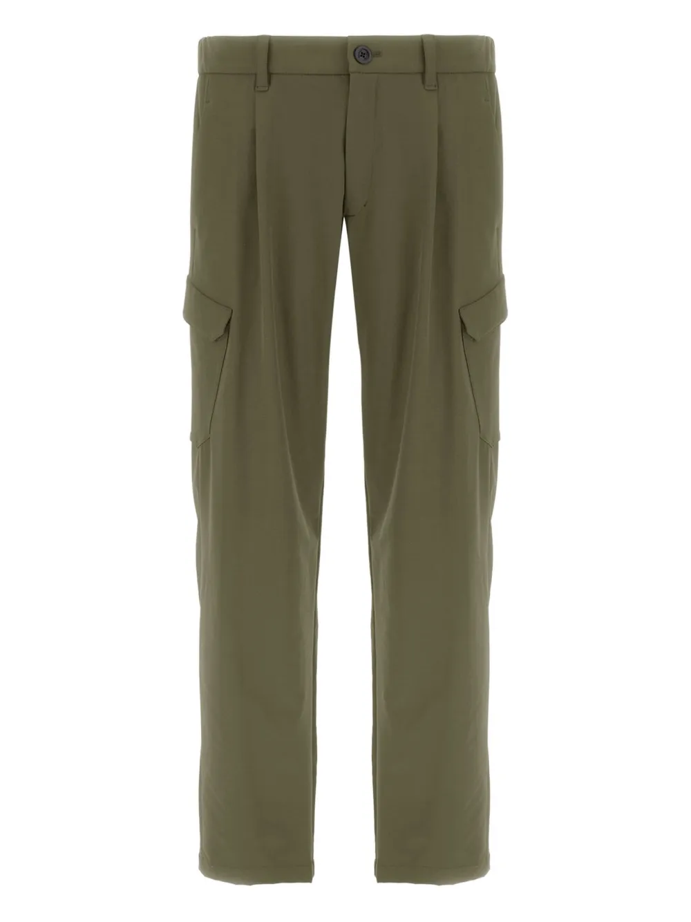 

Зеленые брюки с застежкой-молнией на кармане и эластичным поясом Herno