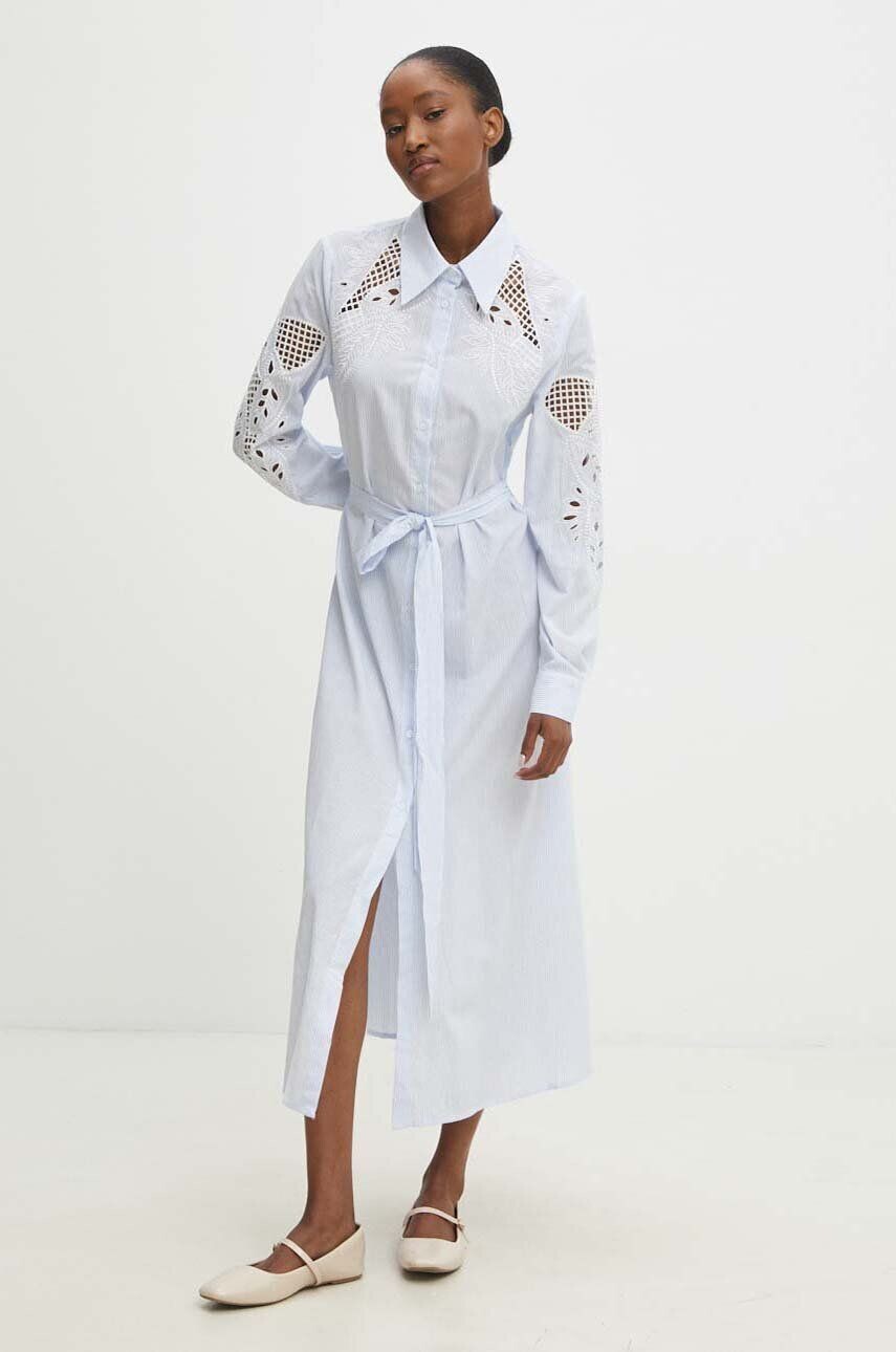 

Хлопковое платье Answear Lab, синий