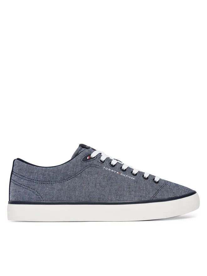 Tommy Hilfiger Тканевые кроссовки Th Hi Vulc Core Low Chambray FM0FM05818 синие