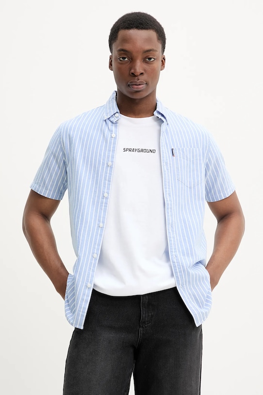 

Хлопковая рубашка Superdry, синий