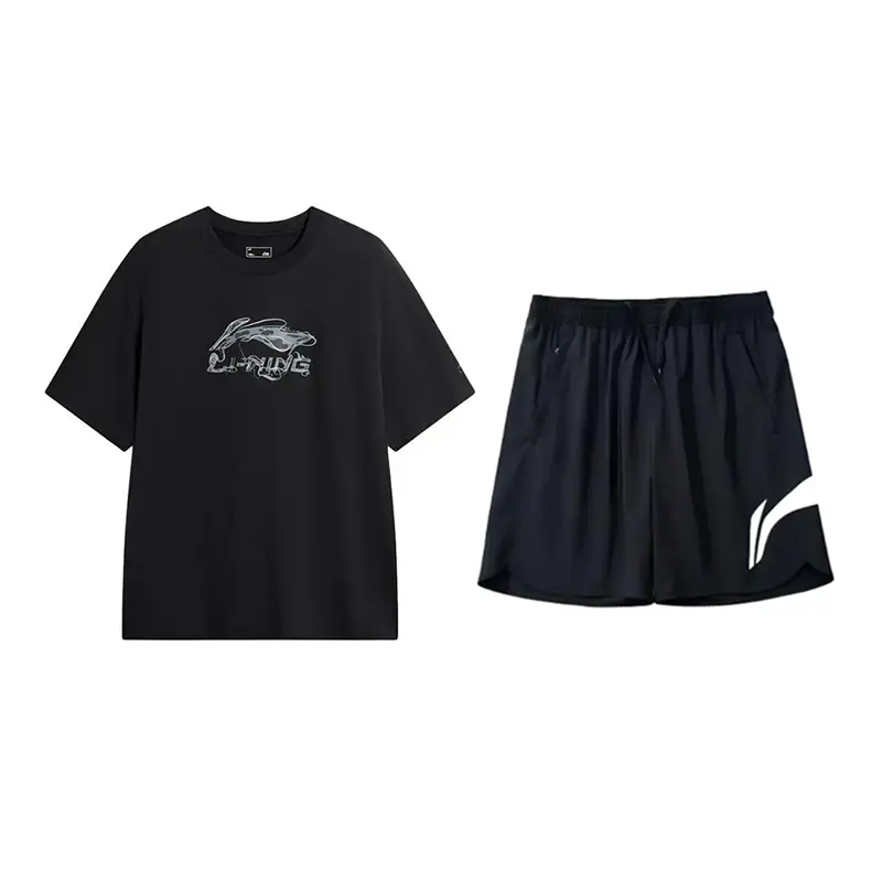

Li-Ning Casual Sportswear Unisex, set (черный shirt+черный shorts)