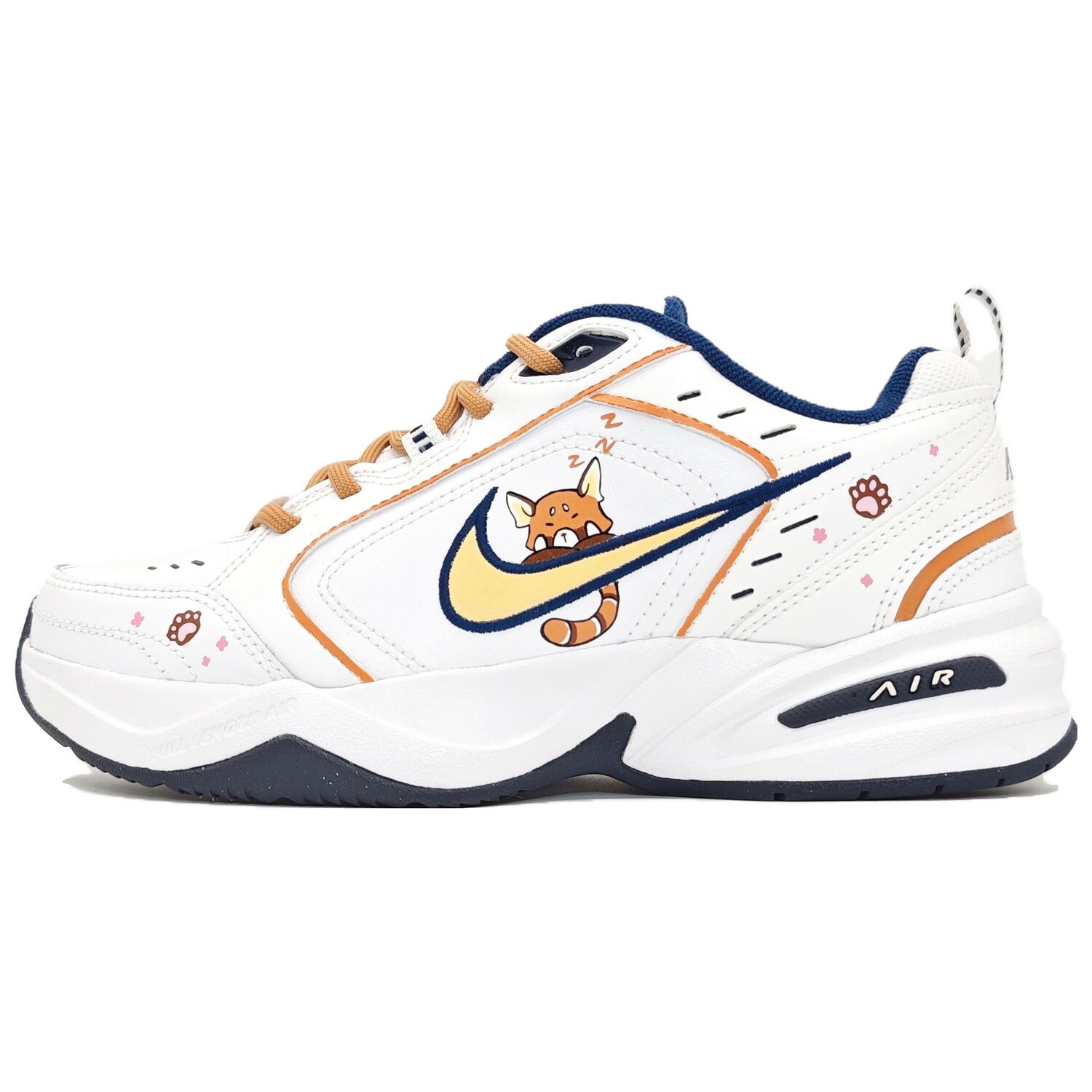 

Кроссовки Nike Air Monarch 4 Chunky Sneakers Unisex Low-Top White/brown/beige
