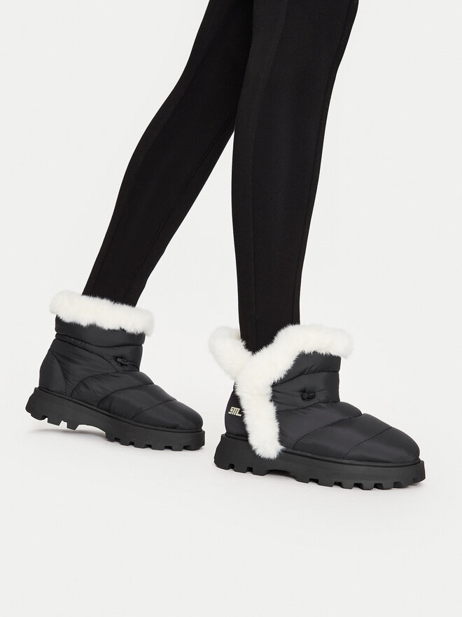 Женские зимние ботинки Steve Madden Frostee стеганые с искусственным мехом, черный — фото 2