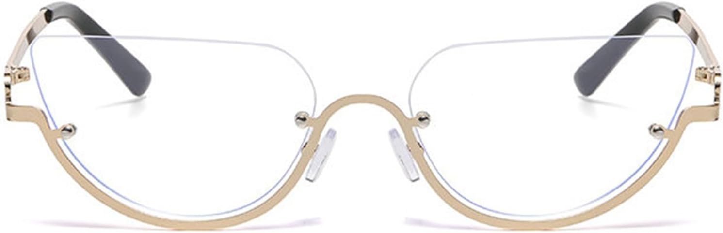 

Willochra Модные маленькие многоугольные солнцезащитные очки для женщин 2025 года, металлические очки в полуободковой оправе, женские очки в стиле «кошачий глаз» в стиле Y2K, C7