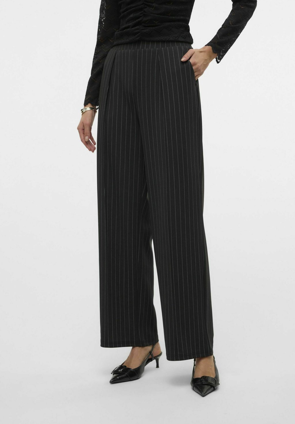 

Брюки VMHENNA HOHE TAILLE Vero Moda, темно-серый