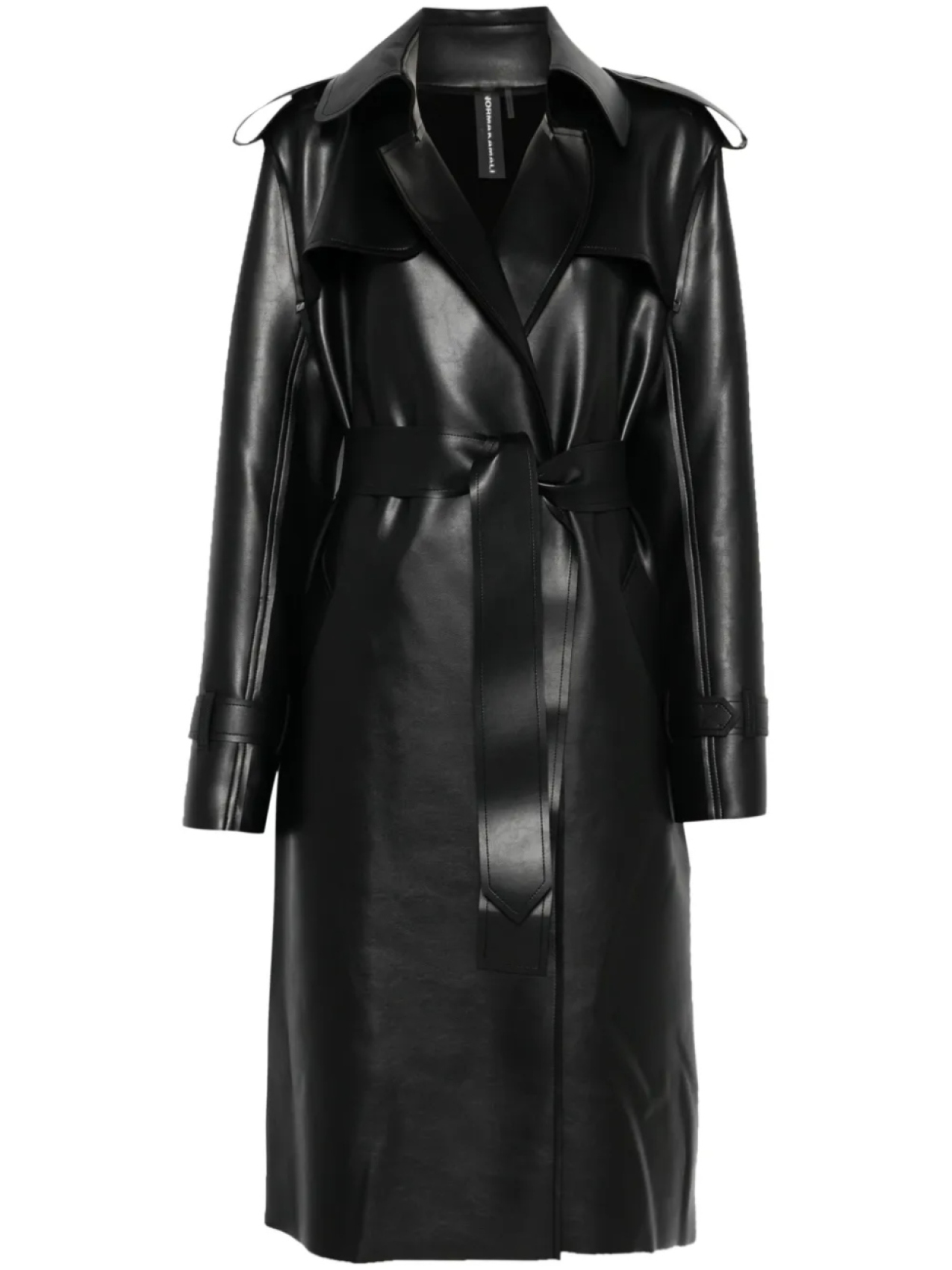 

Norma Kamali тренч с поясом, черный