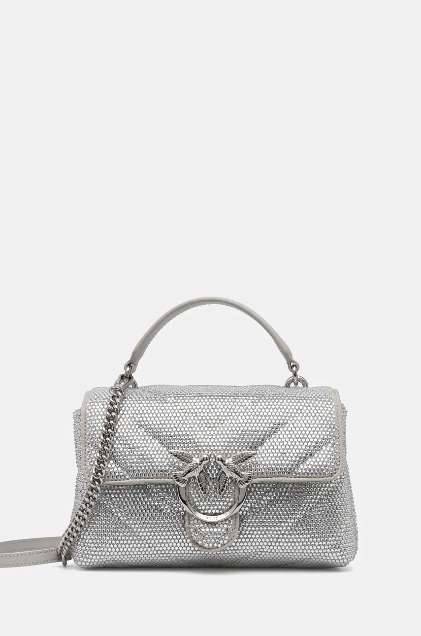 

Замшевая сумка Pinko, серебряный