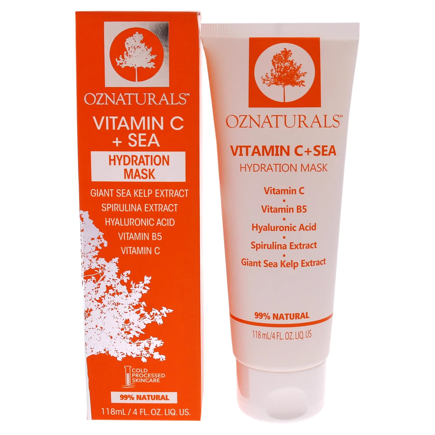 Маска для лица OZNaturals — Увлажняющая с витамином С и морскими водорослями от , подходит как для мужчин, так и для, 113 мл