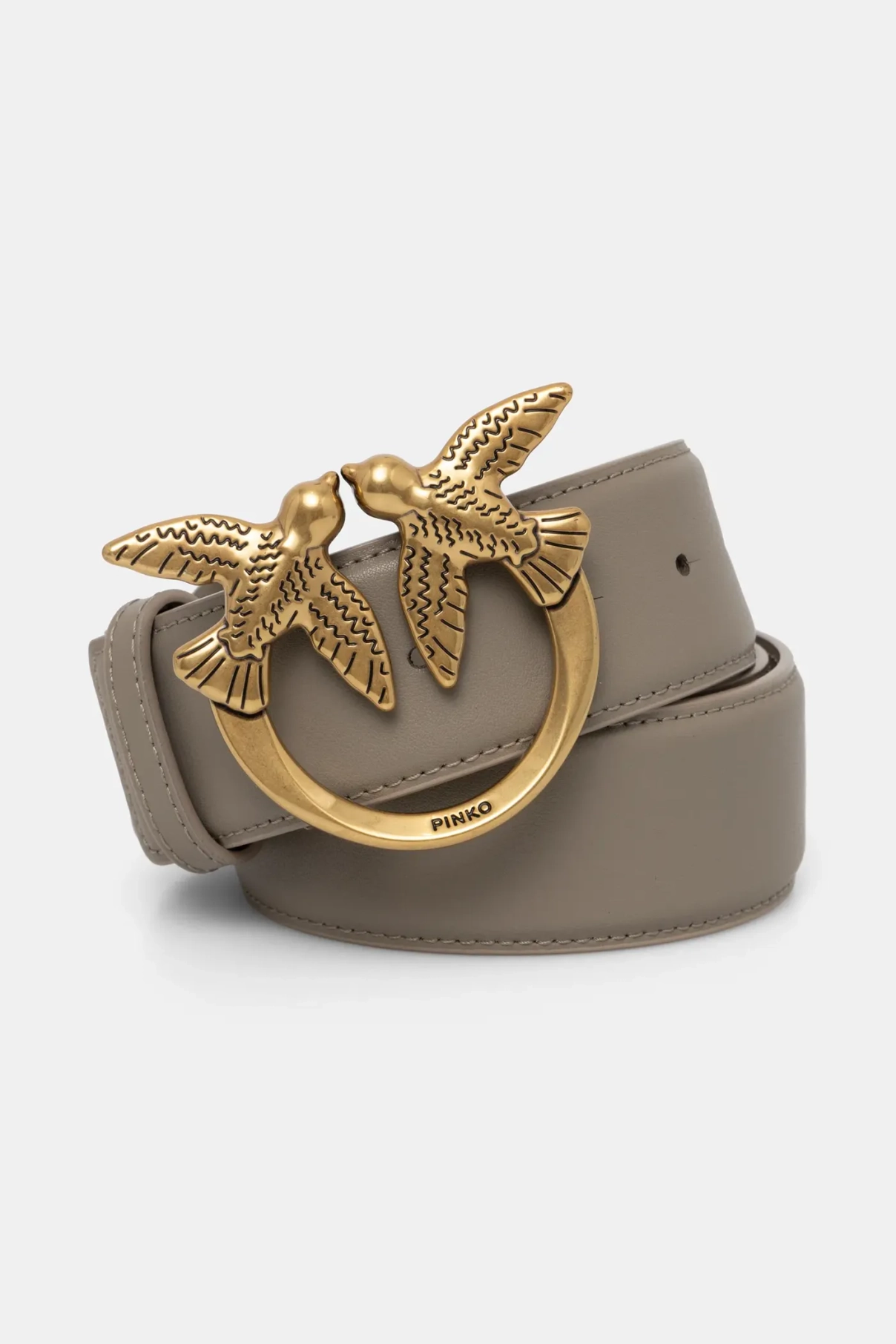

Кожаный ремень Pinko, бежевый