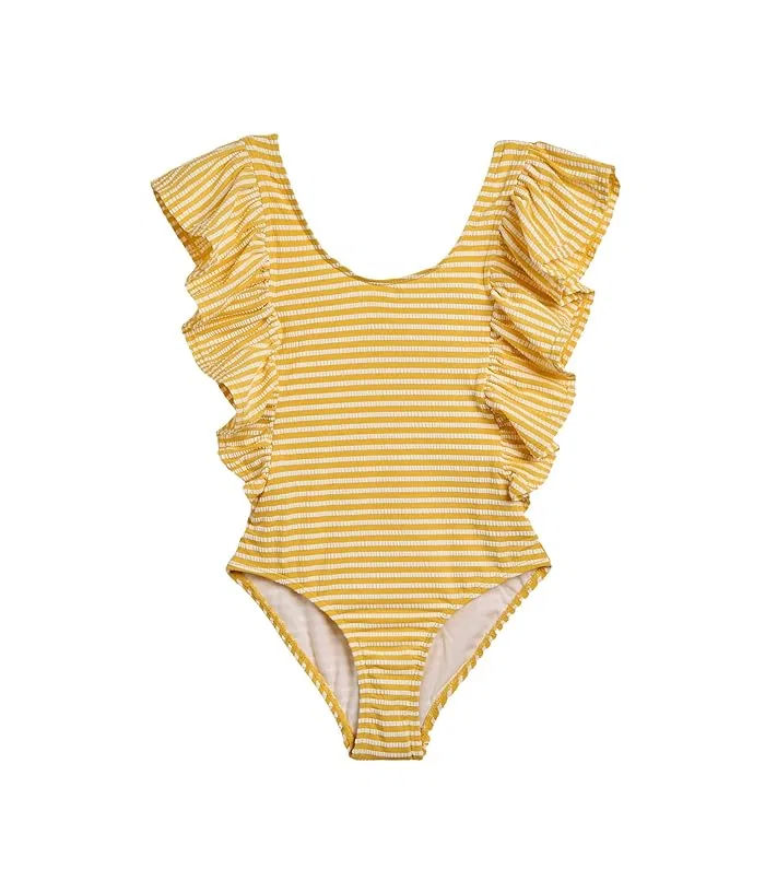 Купальник с воланами Sunshine Stripe Snapper Rock Kids, Yellow