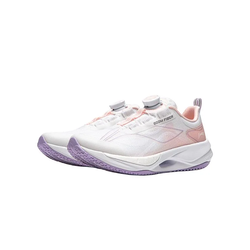 YOUNG Li-Ning YOUNG Super Light 21 противоскользящие износостойкие низкие детские кроссовки для бега бело-розовые — фото 4