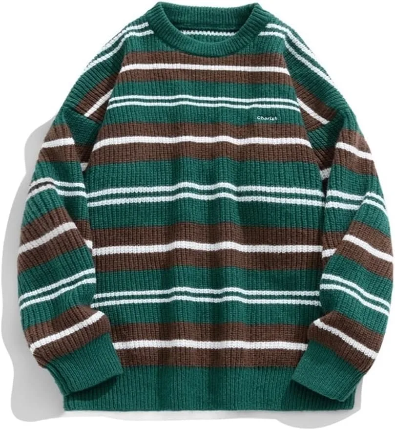 

Мужской свитер WESBR с длинным рукавом и полосками