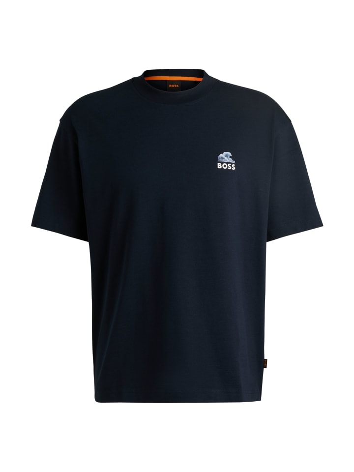 

BOSS Футболка-джерси темно-синего цвета, Синий, BOSS Футболка-джерси темно-синего цвета