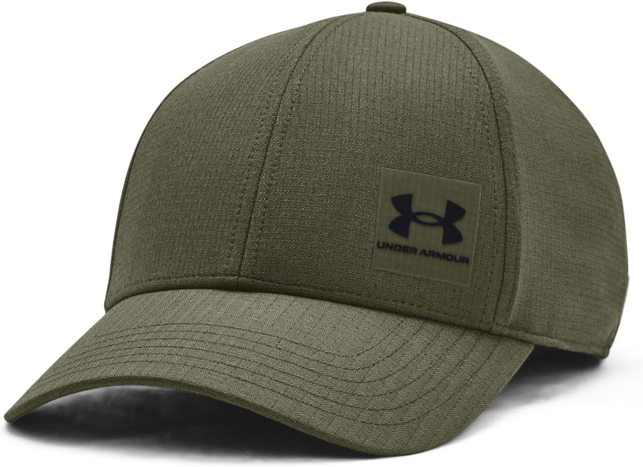 

Мужская кепка Under Armour Iso-chill ArmourVent Stretch Fit, (390) Marine Od Green/Black