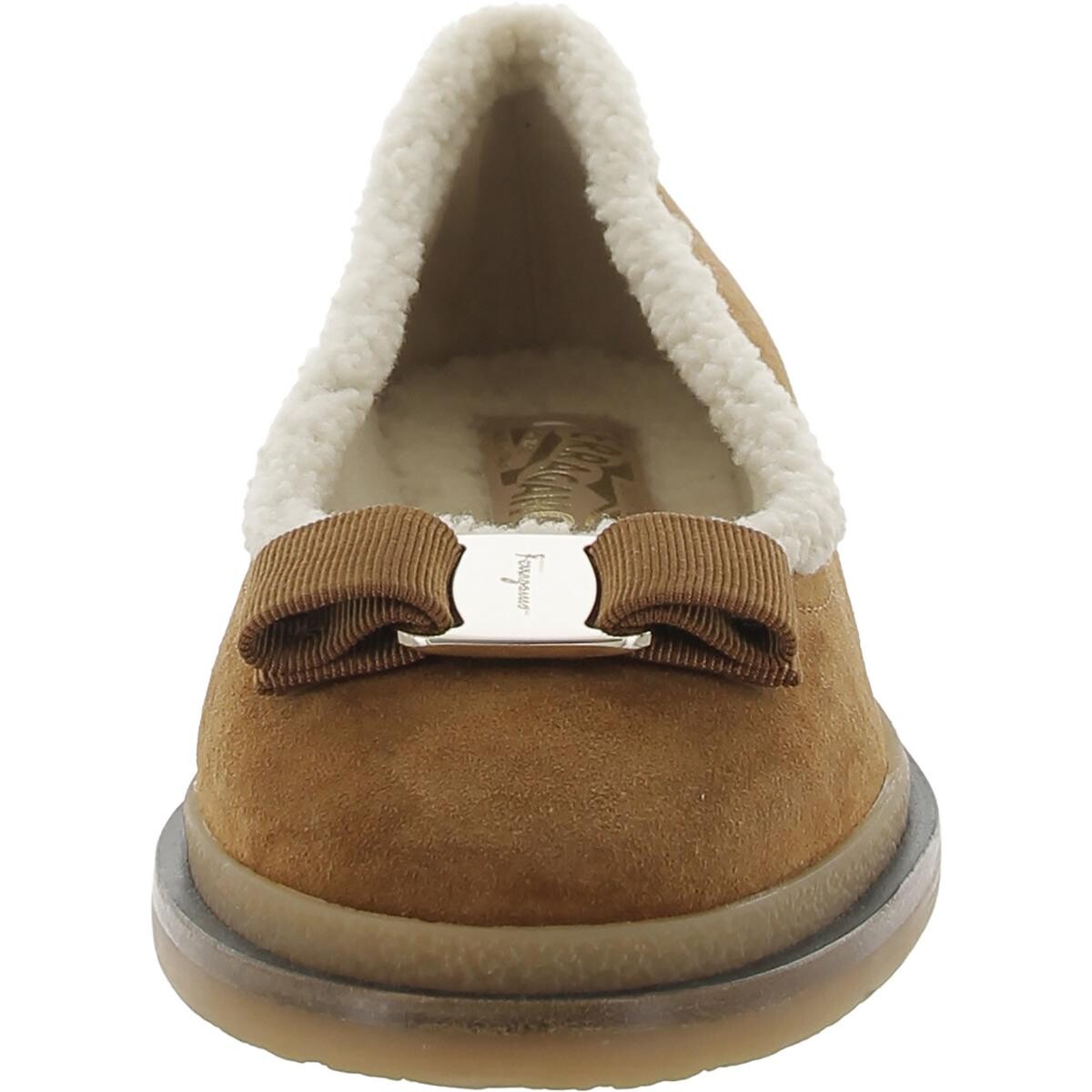 

Женские замшевые комфортные балетки Varina Salvatore Ferragamo, цвет New Vicuna
