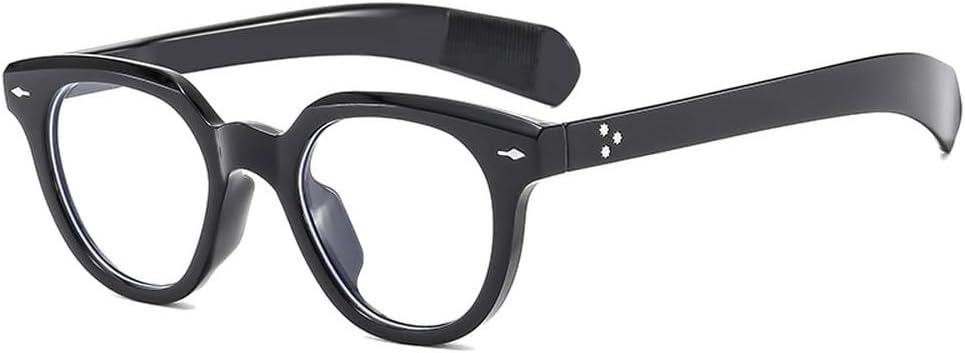 

Модные овальные женские солнцезащитные очки в стиле ретро с заклепками, мужские трендовые солнцезащитные очки с градиентным покрытием UV400 желто-синего цвета TKKTLLT, Black Clear