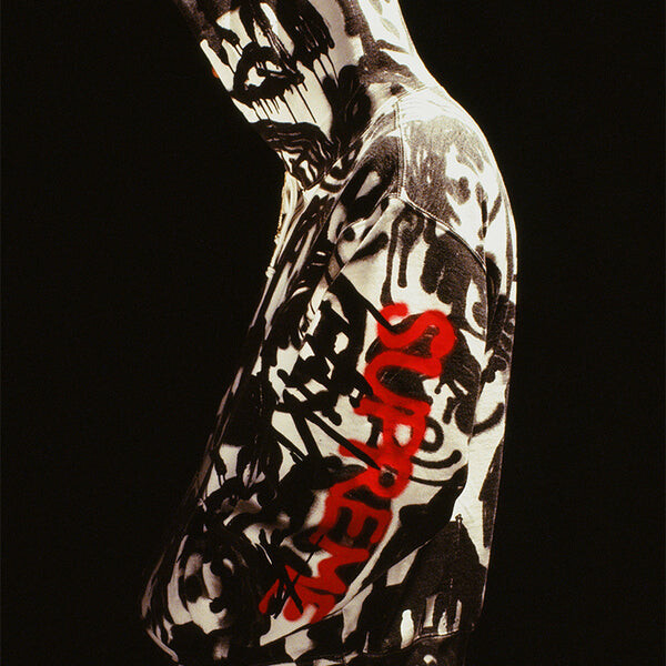 Толстовка x yohji yamamoto hoodie 'white black red' Supreme, белый — фото 3