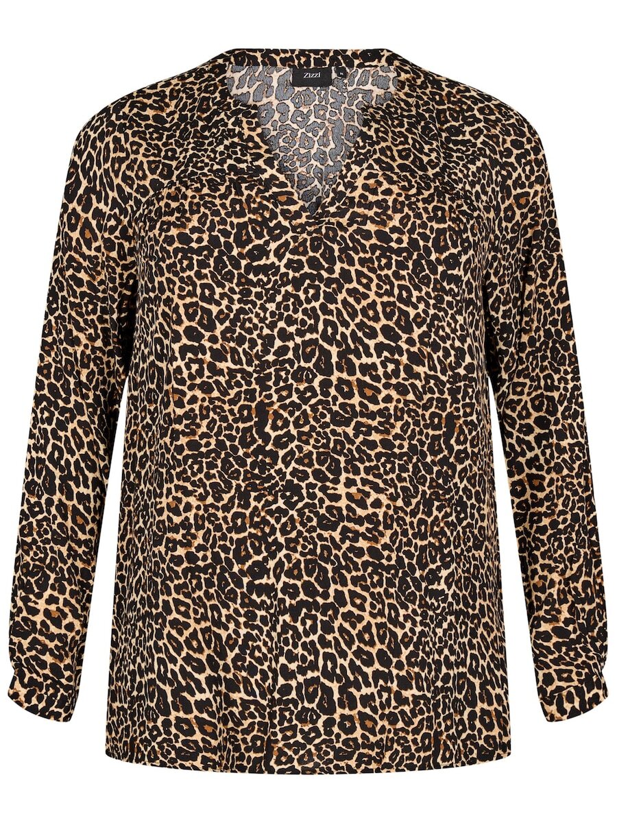 

Блуза Zizzi Bella, коричневый/карамельный/черный