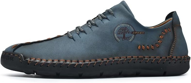 

Мужские повседневные туфли-оксфорды, деловые и формальные кроссовки дерби. Мужские туфли-оксфорды на кожаной подкладке Hhhchpm, синий