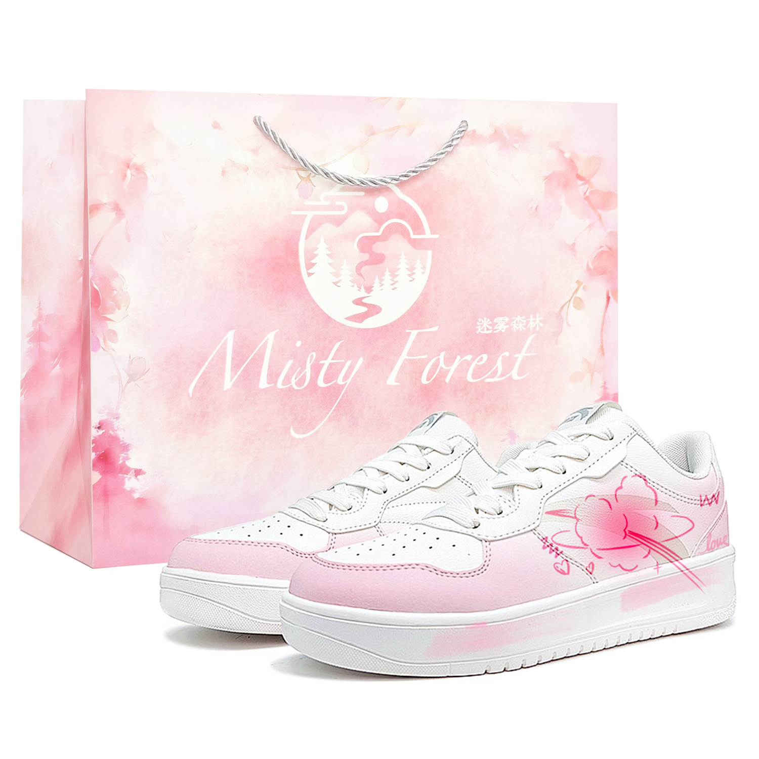 

ANTA Легкая сумка для покупок Sweetheart Seal, Mist Forest, для девушки, милая, износостойкая и легкая, низкая