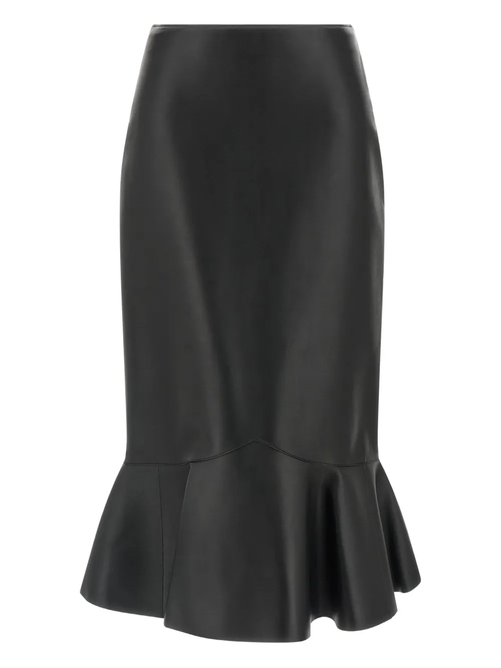 

Миди-юбка с баской Fendi, черный