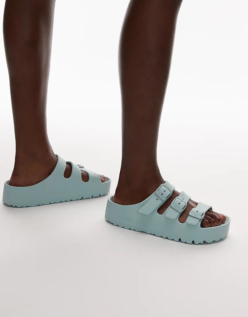 Сандалии Birkenstock Florida III из ЭВА на гибкой платформе в цвете «серый зеленый» — фото 4