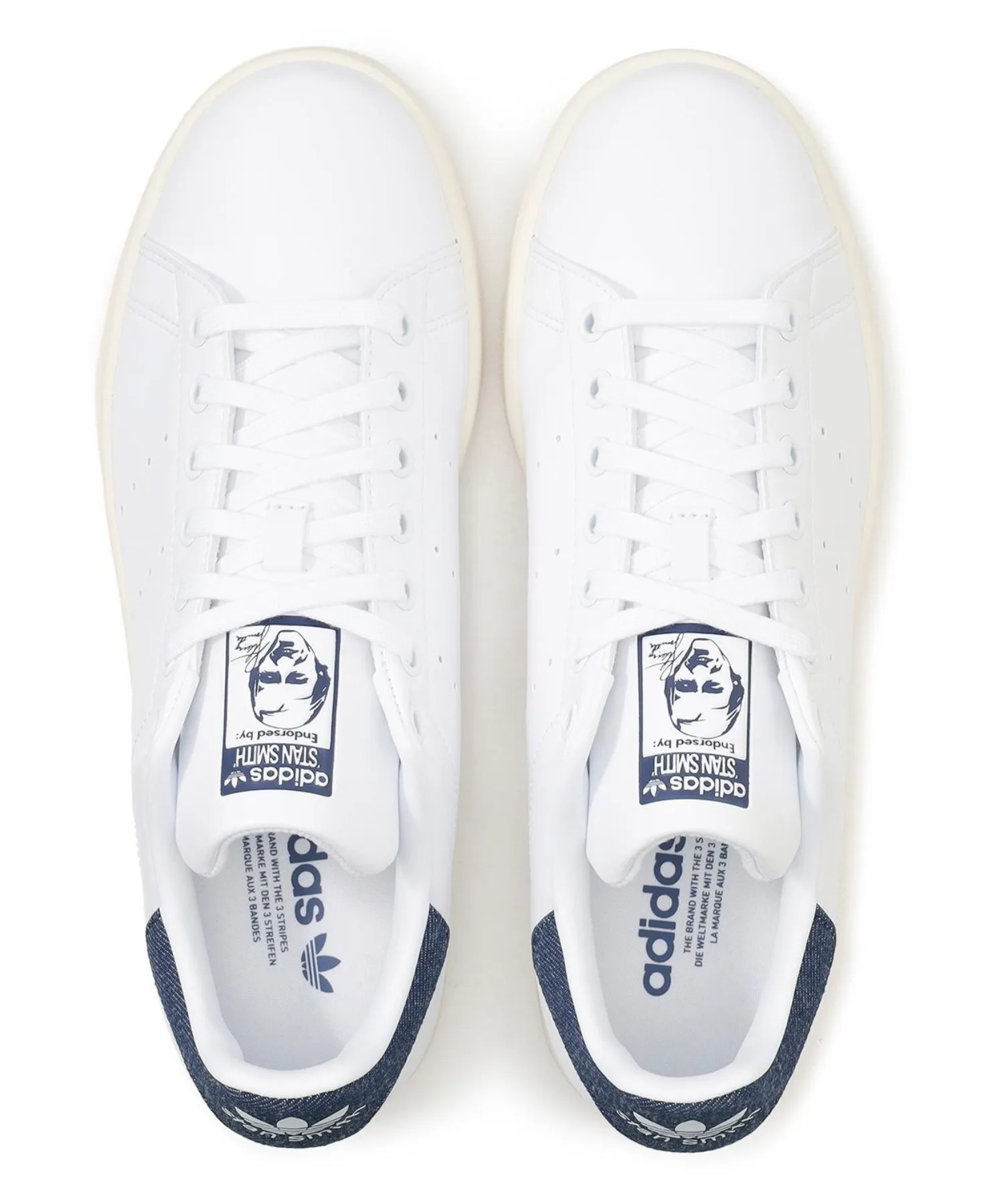 Мужские кроссовки из натуральной кожи Stan Smith adidas JP8658 белые — фото 2