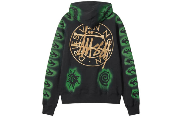 Толстовка x dries van noten embroidered hoodie 'black' Stussy, черный — фото 2