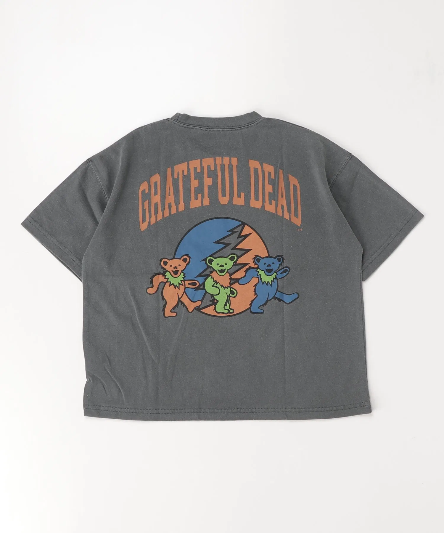 Детская футболка Grateful Dead с принтом, серо-коричневая