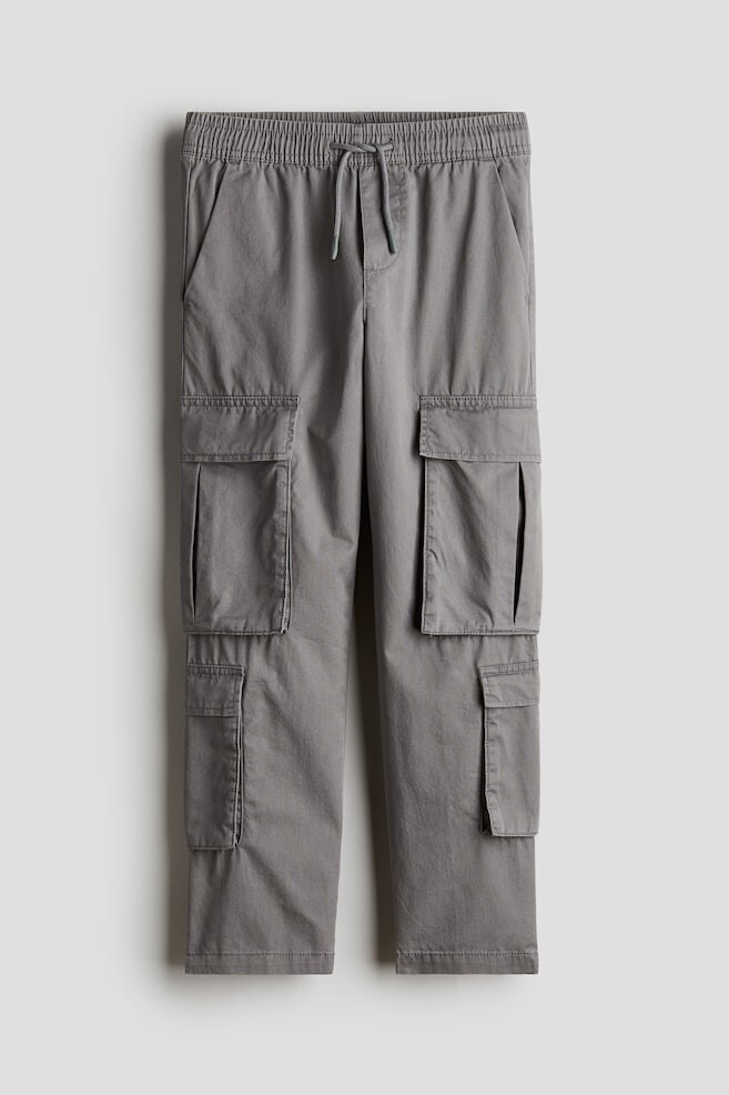 

Хлопковые брюки-карго H&M, серый