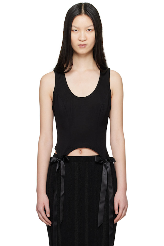 

Беспроблемный топ с вырезом-качелькой Bow Tail Simone Rocha, черный