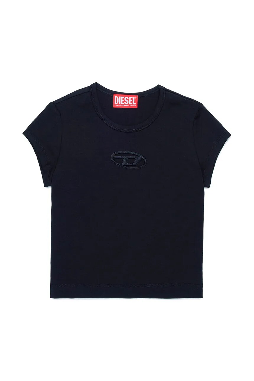 Футболка детская из хлопка TANGIE T-SHIRT Diesel, черный — фото 2