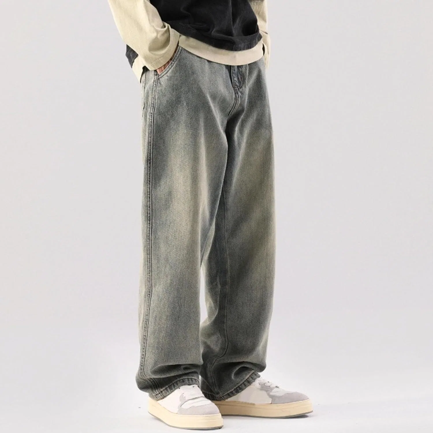 Джинсы свободные Hip Hop, Yellow — фото 4
