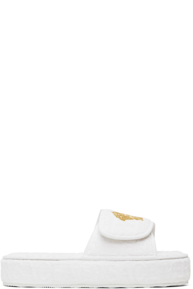 

Белые тапочки «Versace» Allover Versace Underwear