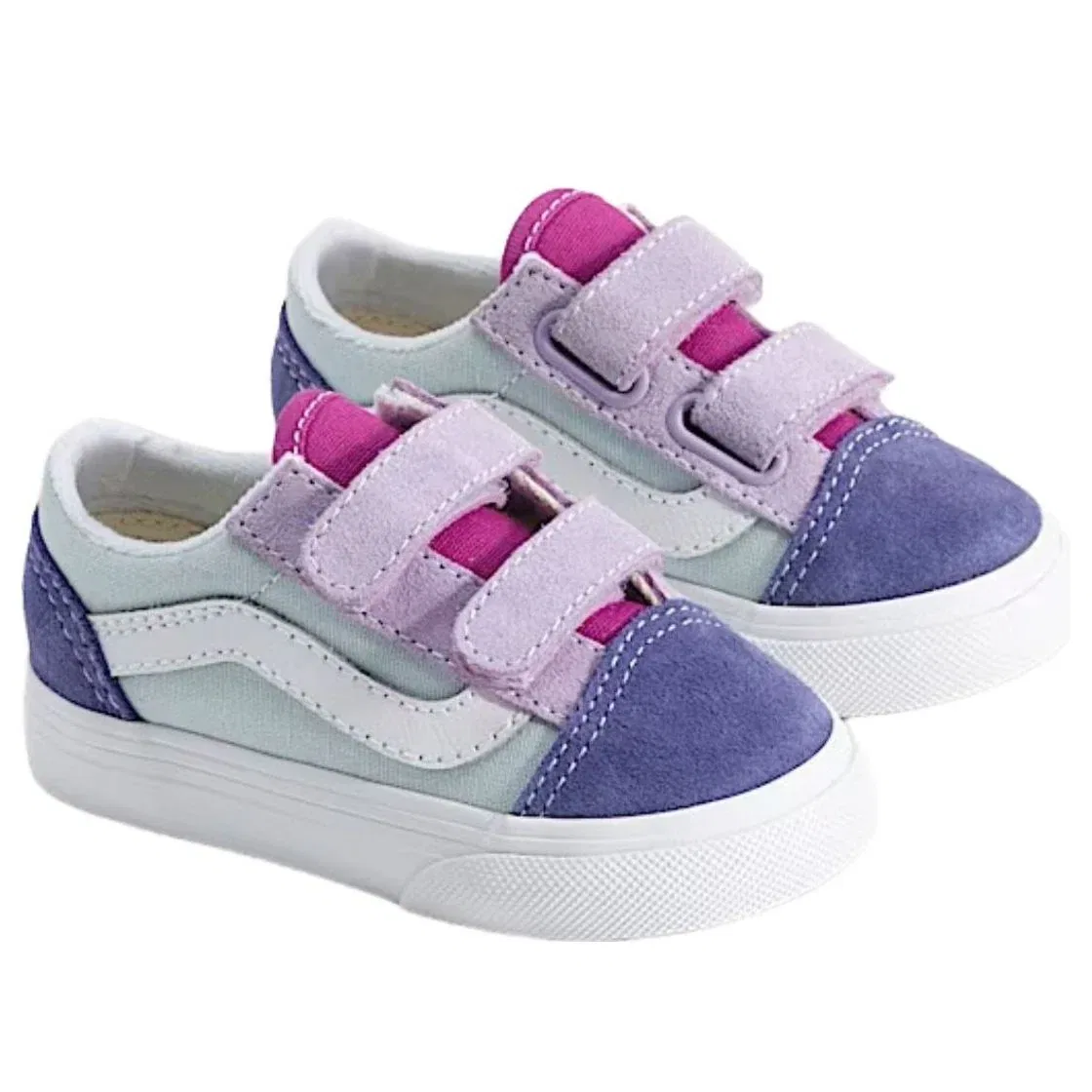 Кеды Vans Old Skool V 'Blue Pink Purple' VN000Z9TBMB, фиолетовый — фото 2