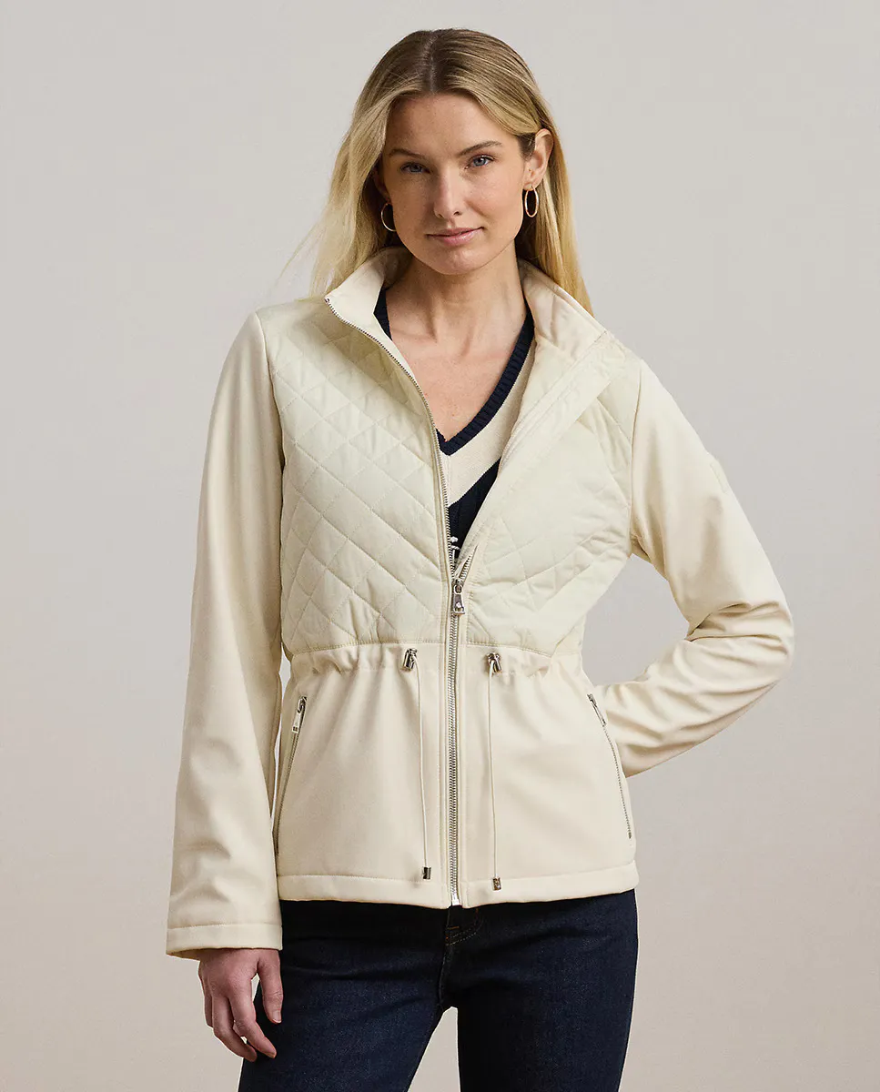 

Женская короткая куртка с регулируемой талией Lauren Ralph Lauren, естественный